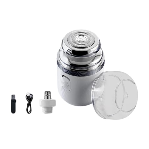 MagiDeal Mini-Elektrorasierer, Bartschneider, leicht, mit Nasenhaar-Scherkopf, kabelloser Reiserasierer für Geschäftsreisen im Auto, Weiß MagiDeal Mini-Elektrorasierer, Bartschneider, leicht, mit Nasenhaar-Scherkopf, kabelloser Reiserasierer für Geschäftsreisen im Auto, Weiß von MagiDeal