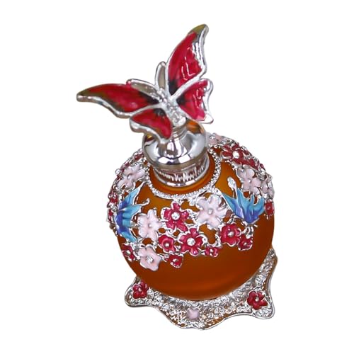 MagiDeal Parfümflasche aus Glas, Dekoration, Flasche mit ätherischen Ölen, tragbar, Mehrzweck, leerer Behälter für Frauen, Orange MagiDeal Parfümflasche aus Glas, Dekoration, Flasche mit ätherischen Ölen, tragbar, Mehrzweck, leerer Behälter für Frauen, Orange von MagiDeal