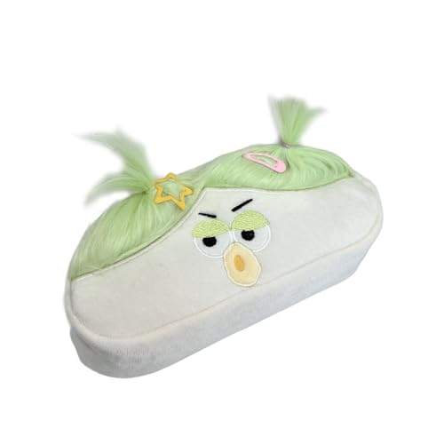 MagiDeal Plüsch Bleistiftkoffer Make -up -Beutel große Kapazität Cartoon Stationery Organizer Stiftbeutel Schreibweichung für Kinder Kinder Mädchen, Weiß von MagiDeal