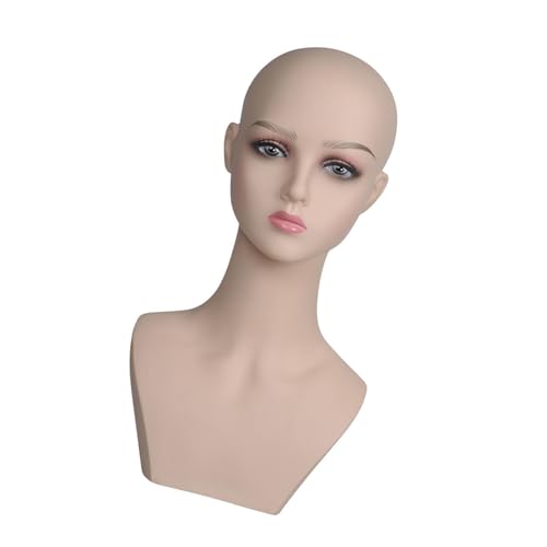 MagiDeal Realistische Schaufensterpuppe Head Perücken Display Stand Perücke Halter Frauen Manikin für Gläser Ohrringe Schal Perücken mit Making -Styling zeigen, Rosa von MagiDeal