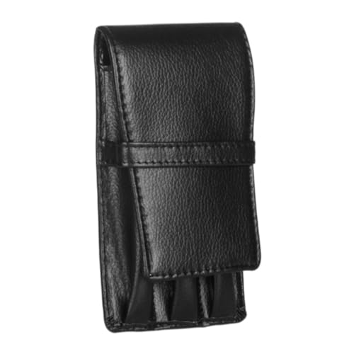 MagiDeal Stifteetui aus, Federmäppchen aus mit 3 Fächern, Etui für mehrere Stifte, Vintage-Schutzhülle für Stifte für die Männeruniversität, Schwarz von MagiDeal