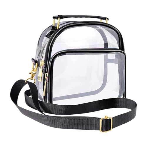 MagiDeal Transparente Make-up-Tasche, PVC-Tragetasche, leichte Tasche, transparente Reise-Aufbewahrungstasche, Umhängetasche für Make-up, Frau, Geschenk, von MagiDeal