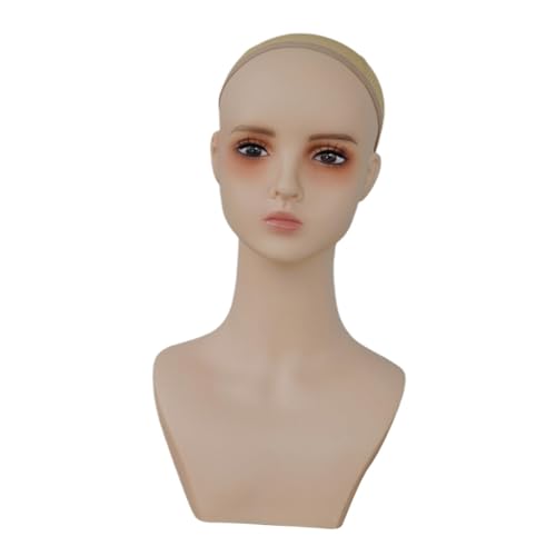 MagiDeal Weiblicher Schaufensterpuppenkopf, Büste, vielseitige Display-Requisite, Tischständer für Perücken mit Make-up für Salon, Einkaufszentrum, Style F von MagiDeal