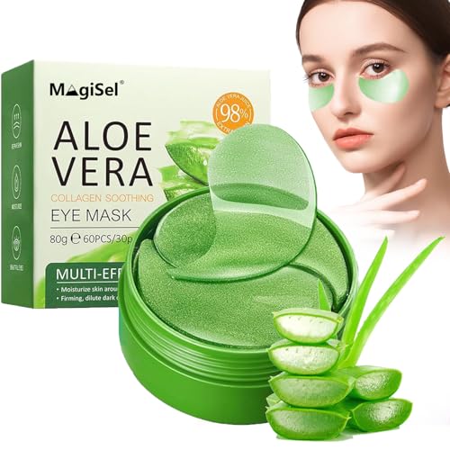 Aloe Vera Augenpads, Aloe Vera Serum Augenpads, Eye Patch Anti Aging Falten Augenklappen Augen-Gel-Pads oder Puffy, Reduzieren Dunkle Augenringe, Feuchtigkeitsspendend, Tränensäcke Entfernen, 60pcs Aloe Vera Augenpads, Aloe Vera Serum Augenpads, Eye Patch Anti Aging Falten Augenklappen Augen-Gel-Pads oder Puffy, Reduzieren Dunkle Augenringe, Feuchtigkeitsspendend, Tränensäcke Entfernen, 60pcs von MagiSel