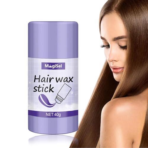 Haarwachs Stick, Hair Wax Stick, Wachsstab für Haar, Haar Wachsstift, Anti-Frizz Non-greasy Broken Hair Styling Finishing Wax Stick, professionelle Haarwachs-Form, für Perücken,Haarsträhnen, Frizz,40g von MagiSel