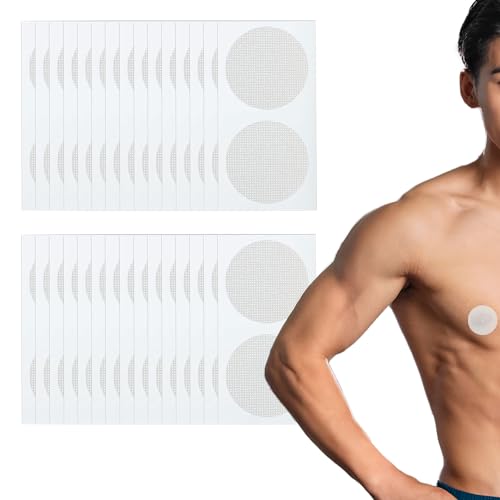 MagiSel Herren Nippelband, Herren Nippelabdeckung, Nippelschutz wasserdicht, Nackt Farbe Nippelabdeckung Unsichtbare Brustwarzenabdeckung für Läufer & Athleten (30 Paare) von MagiSel