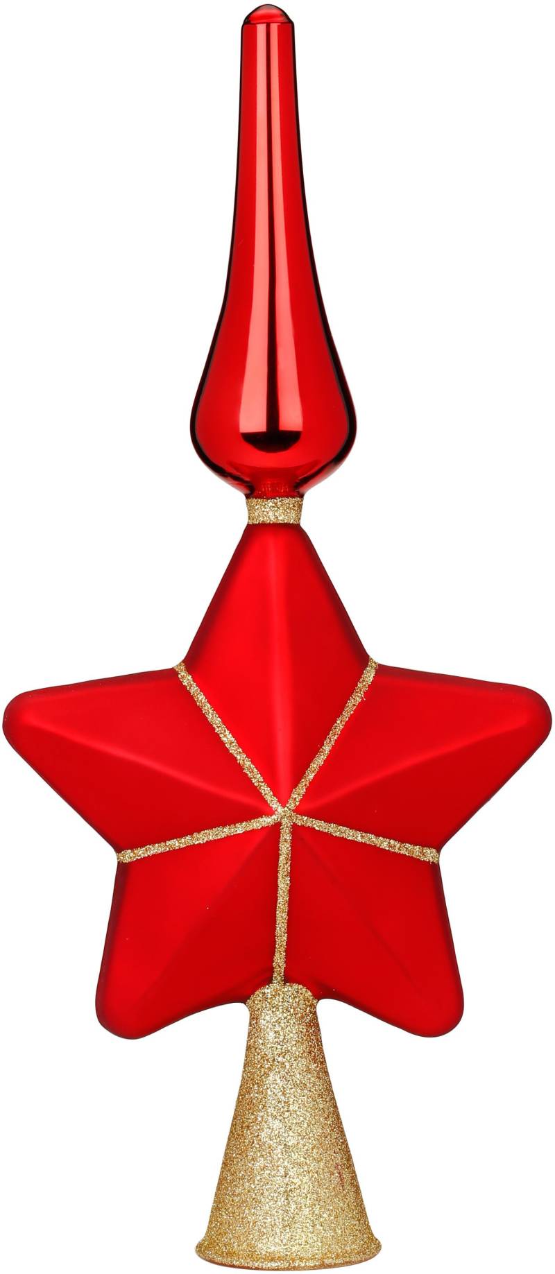 MAGIC by Inge Christbaumspitze "Merry Red, Weihnachtsdeko rot, Christbaumschmuck" mit Stern, Höhe ca. 29 cm von Magic By Inge