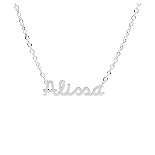 Edelstahl 316L Namenskette Personalisiert Damen Halskette mit Namen | Anhänger mit individuellem Namen | Made in Italy ALISSA von Magic In The Moonlight