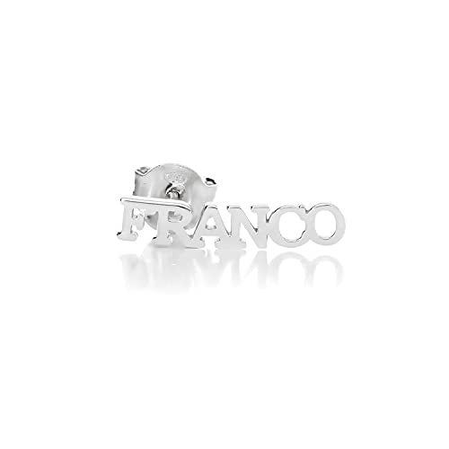 Mono Ohrringe Vornamen Silber 925% Herren | Ohrring mit personalisiertem Namen | hypoallergen, ohne Nikel | handgefertigt Franco von Magic In The Moonlight