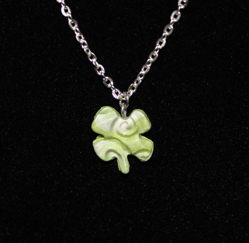 Vierblättriges Kleeblatt, 40cm, Polymer Clay, Glücksbringer, St. Patrick's Day, Grün, Marmor, Handgemacht von MagicAndDreams