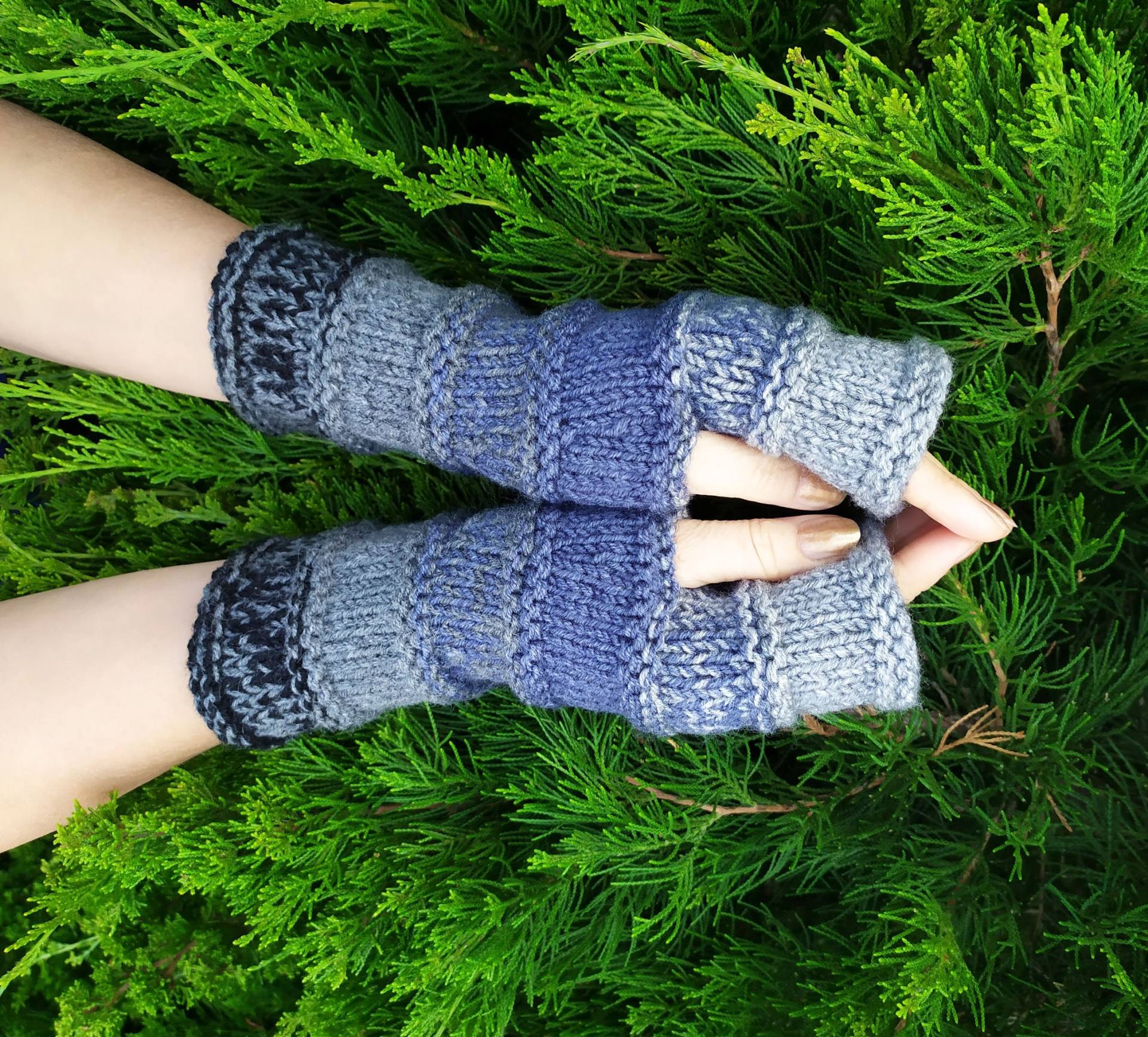 Fingerlose Handschuhe Aus Wolle, Handschuhe, Frauen Muff, Autohandschuhe, Hand Armstulpen, Winterhandschuhe, Pulswärmer, Farbverlaufsfäustlinge von MagicCrochetStyle