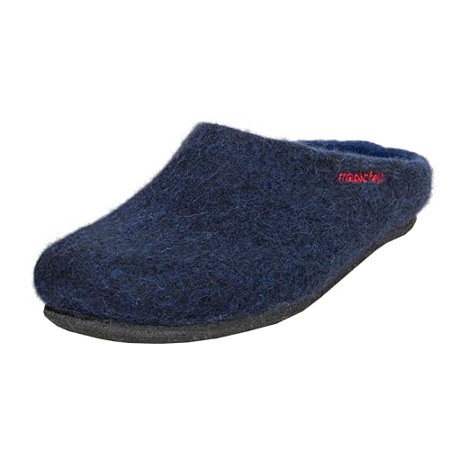 Magicfelt Hausschuhe AN709 für Damen & Herren - natürliche zweifärbige Merinowolle | Pantoffeln mit Rutschfester anatomischer Sohle | Unisex Filzpantoffeln Midnight | 41 von Magicfelt