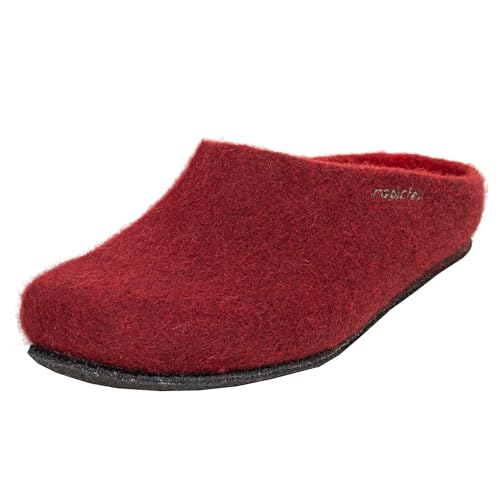 Magicfelt Hausschuhe AN709 für Damen & Herren - natürliche zweifärbige Merinowolle | Pantoffeln mit Rutschfester anatomischer Sohle | Unisex Filzpantoffeln Chianti | 38 von Magicfelt