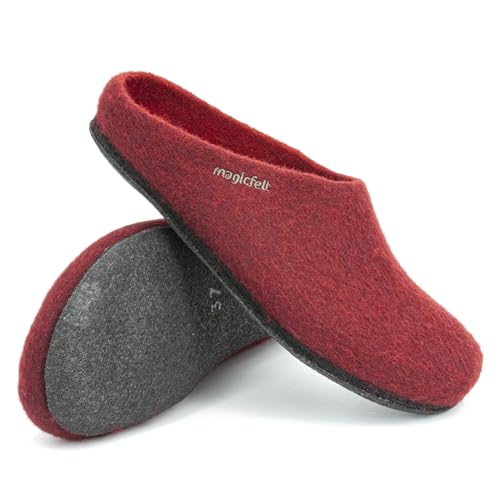 Magicfelt Hausschuhe 709 für Damen & Herren - aus 100% Merino-Wolle Chianti, 41 von Magicfelt