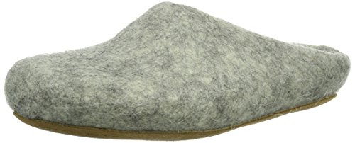 Magicfelt Filz-Hausschuh 713 - Damen & Herren Pantoffeln aus 100% Schurwolle Gotlandschaf Hellgrau, 44 von Magicfelt