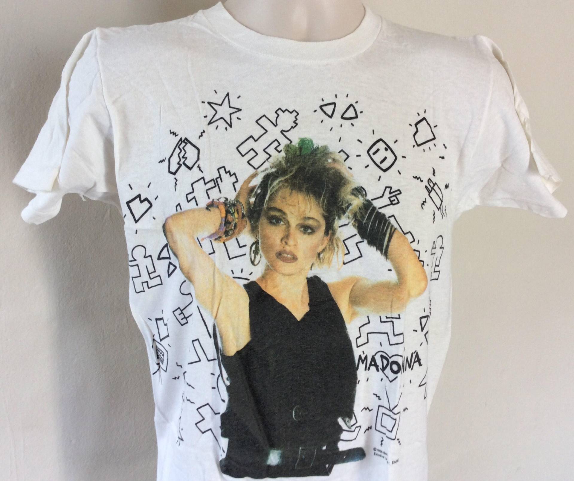 Vtg 1985 Madonna T-Shirt Weiß S/M 80Er Jahre Screen Stars New Wave Pop Musik Vtg 1985 Madonna T-Shirt Weiß S/M 80Er Jahre Screen Stars New Wave Pop Musik von MagicFlyVintage