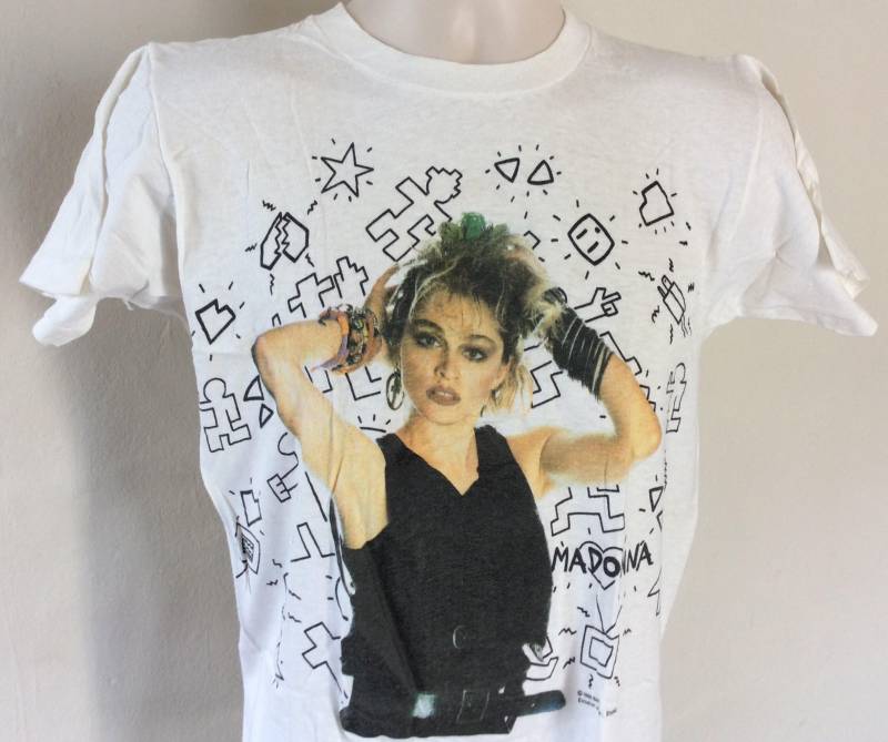 Vtg 1985 Madonna T-Shirt Weiß S/M 80Er Jahre Screen Stars New Wave Pop Musik von MagicFlyVintage