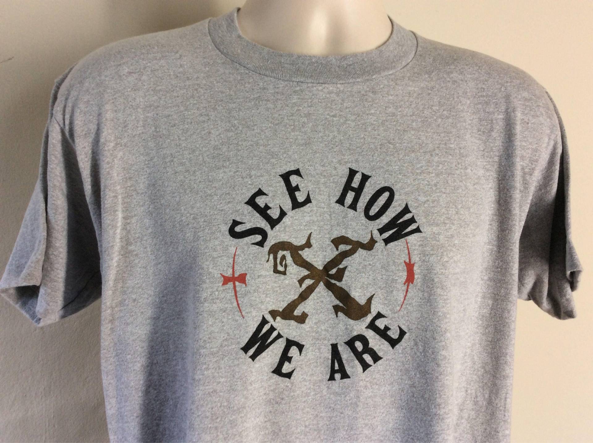 Vtg 1987 X Punk Band See How We Are T-Shirt Grau L/Xl 80Er John Doe Screen Stars Vtg 1987 X Punk Band See How We Are T-Shirt Grau L/Xl 80Er John Doe Screen Stars von MagicFlyVintage