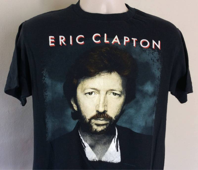 Vtg 1988 Eric Clapton Konzert T-Shirt Schwarz M/L 80Er Jahre Classic Guitar Rock Hanes Vtg 1988 Eric Clapton Konzert T-Shirt Schwarz M/L 80Er Jahre Classic Guitar Rock Hanes von MagicFlyVintage