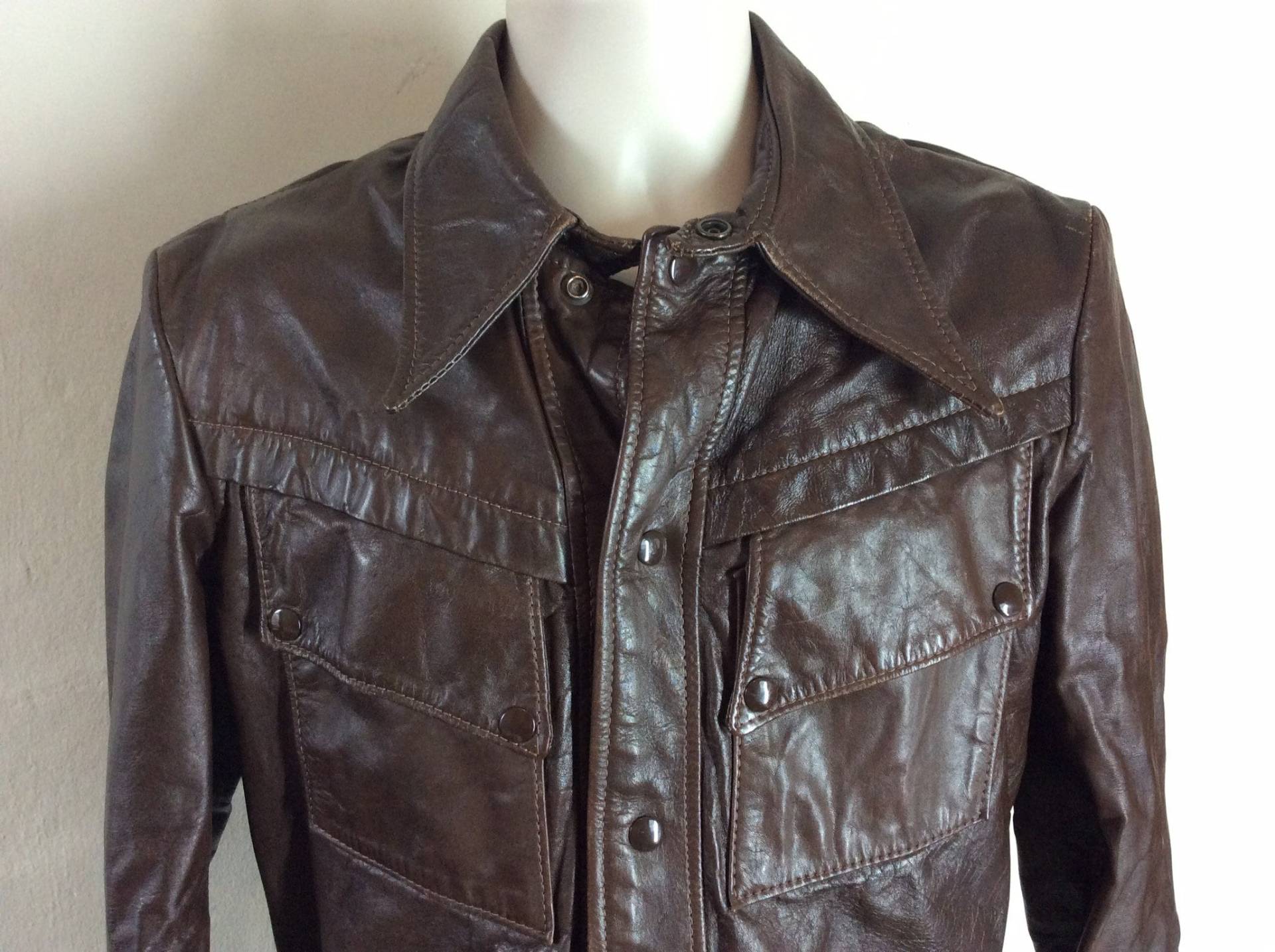 Vtg 60S Brooks Gold Label Lederjacke Braun Größe 40 Vtg 60S Brooks Gold Label Lederjacke Braun Größe 40 von MagicFlyVintage