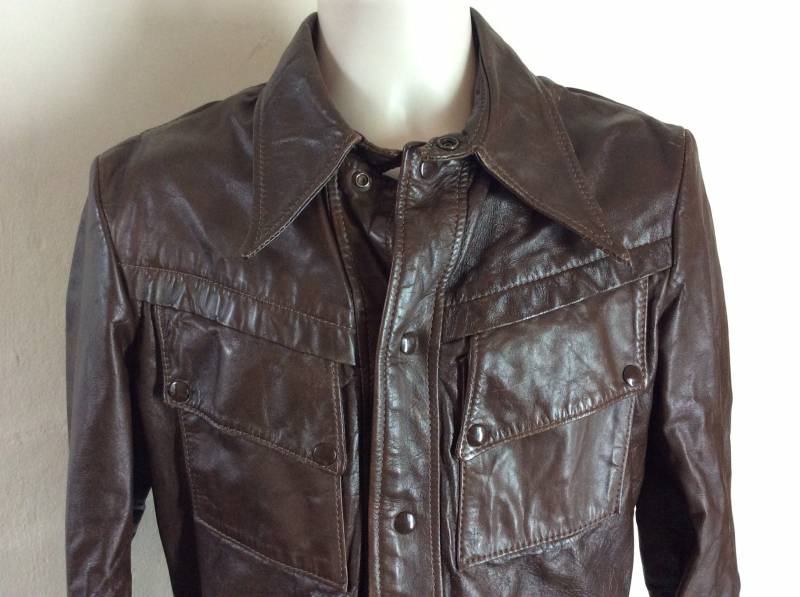 Vtg 60S Brooks Gold Label Lederjacke Braun Größe 40 Vtg 60S Brooks Gold Label Lederjacke Braun Größe 40 von MagicFlyVintage