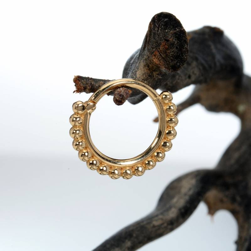 Daith Ohrring Septum Clicker 14K Gold Helix Hoop Knorpel Piercing Schmuck von MagicHammer