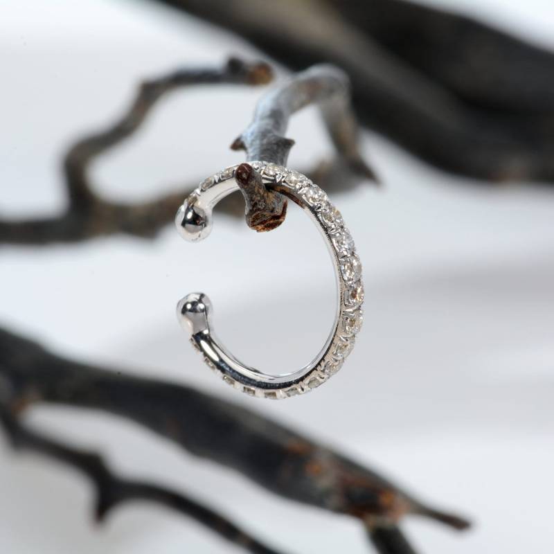 Ear Cuff Ohrring 14K Gold Diamods Ohrjacke Hoop Helix Conch Ring Knorpelring von MagicHammer