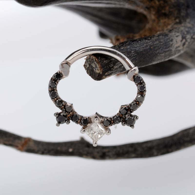Helix Piercing 14K Solid Gold Diamant Nasenring Daith Ohrring Knorpel Schmuck von MagicHammer