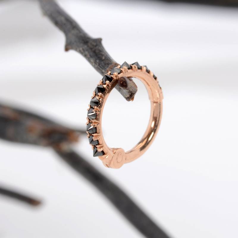 Helix Piercing Schmuck 14K Solid Gold Diamant Tragus Ohrring Conch Hoop Nasenring Turm von MagicHammer