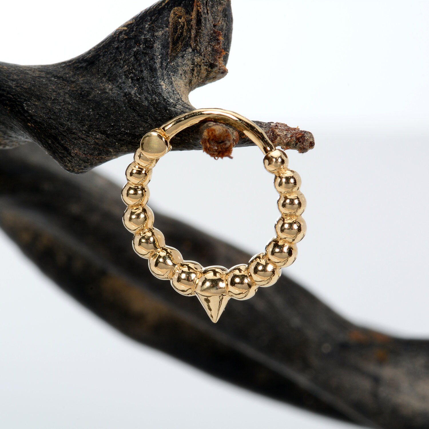 Helix Septum Clicker 14K Gelb Solid Gold Hoop Ohrring Ohr Manschette Nasenring Piercing Schmuck von MagicHammer