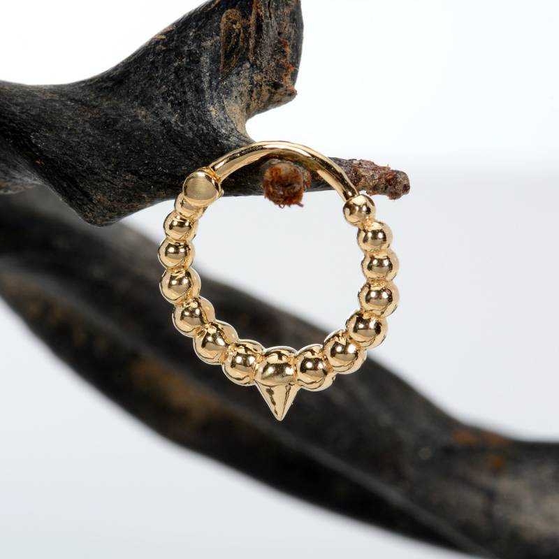 Helix Septum Clicker 14K Gelb Solid Gold Hoop Ohrring Ohr Manschette Nasenring Piercing Schmuck von MagicHammer