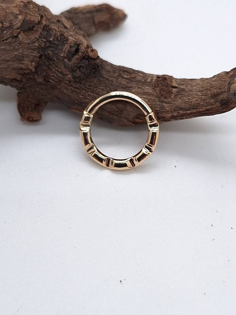 Helix Septum Clicker 14K Gold Nasenring Daith Hoop Piercing Schmuck Conch Ohrring von MagicHammer