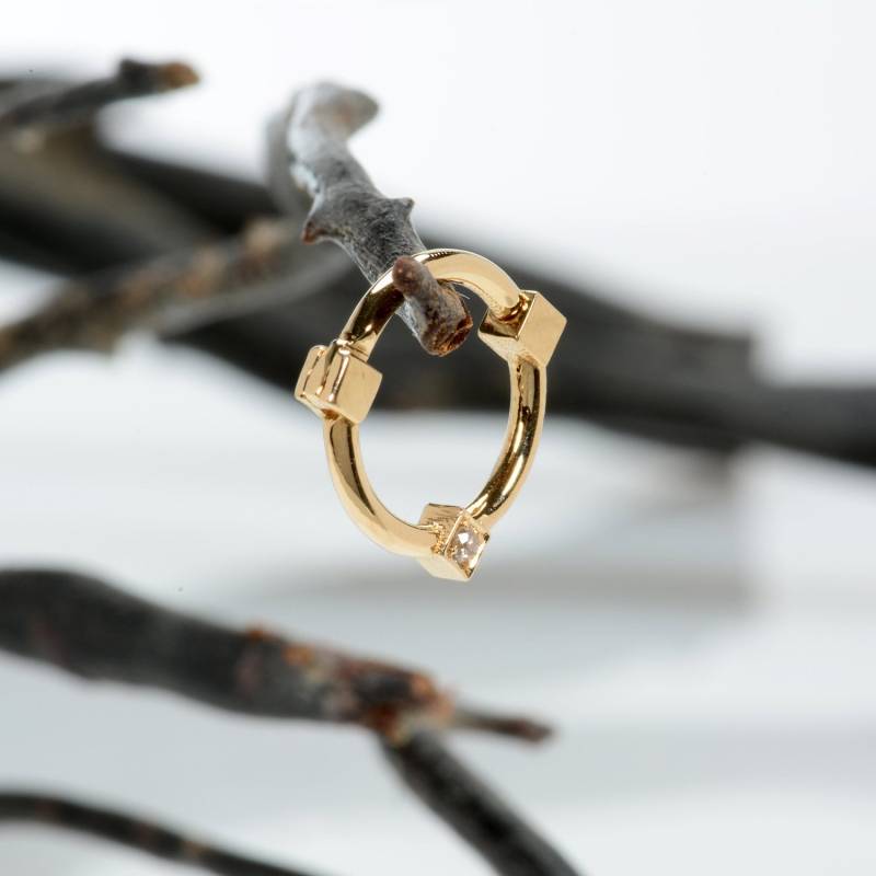 Helix Septum Clicker 14K Weißer Diamant Daith Ohrring Ohrmanschette Piercing Schmuck von MagicHammer