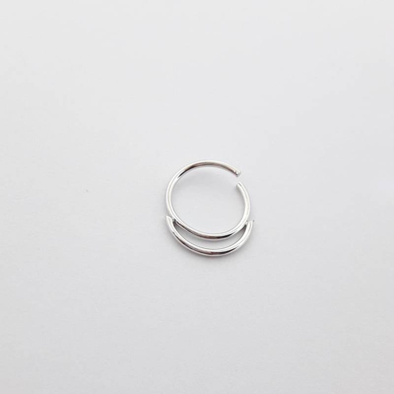 Hoop Doppel Septum Ring Sterling Silber Gold Filled Nasenring Helix Ohrring Daith Piercing Schmuck von MagicHammer
