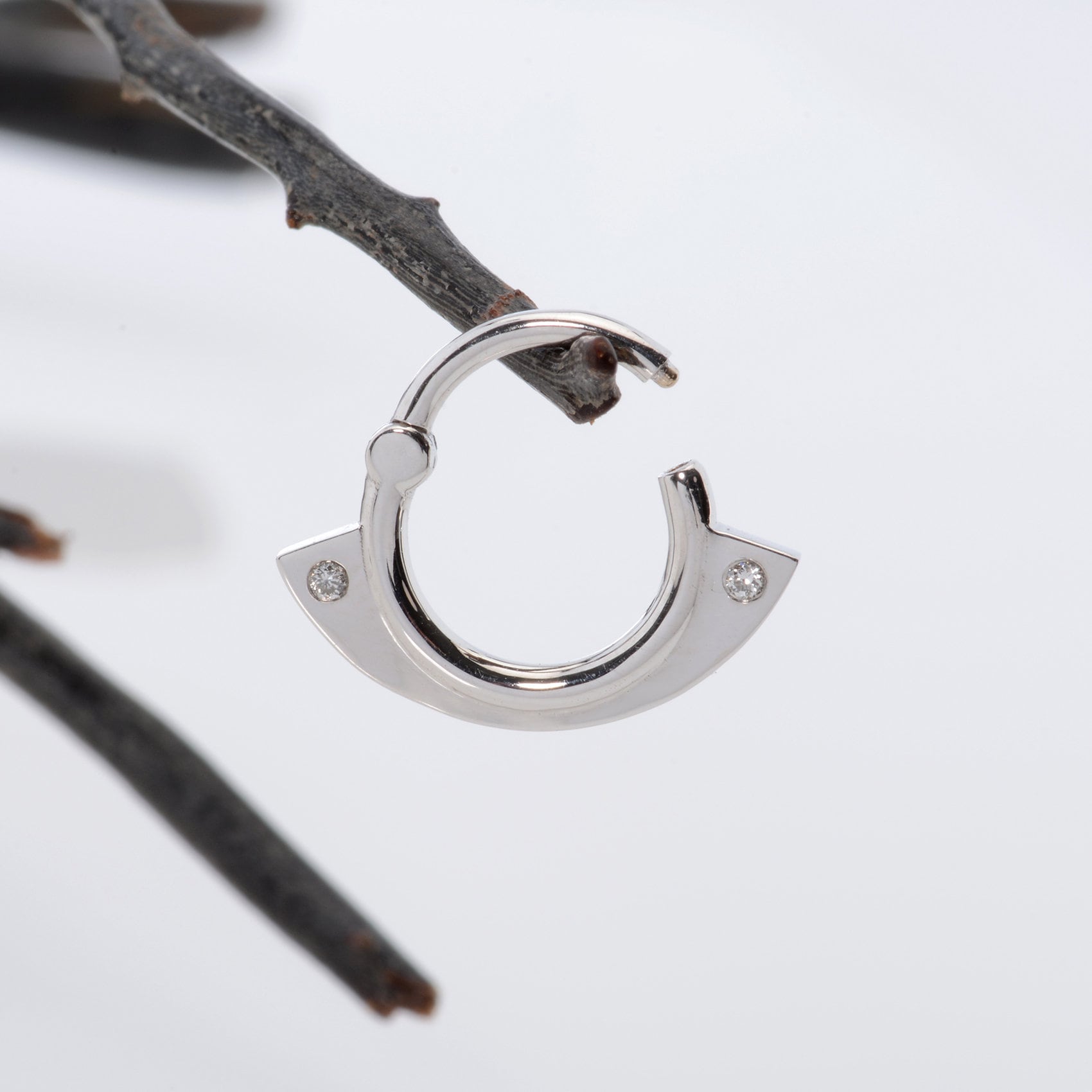 Knorpel Piercing Schmuck 14K Solid Gold Diamanten Septum Ring Helix Ohrring Ohrmanschette von MagicHammer