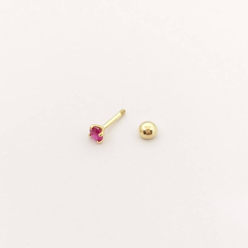 Labret Piercing 14K Gold Kugel Stud Lippen Tragus Monroe Schmuck Intern von MagicHammer