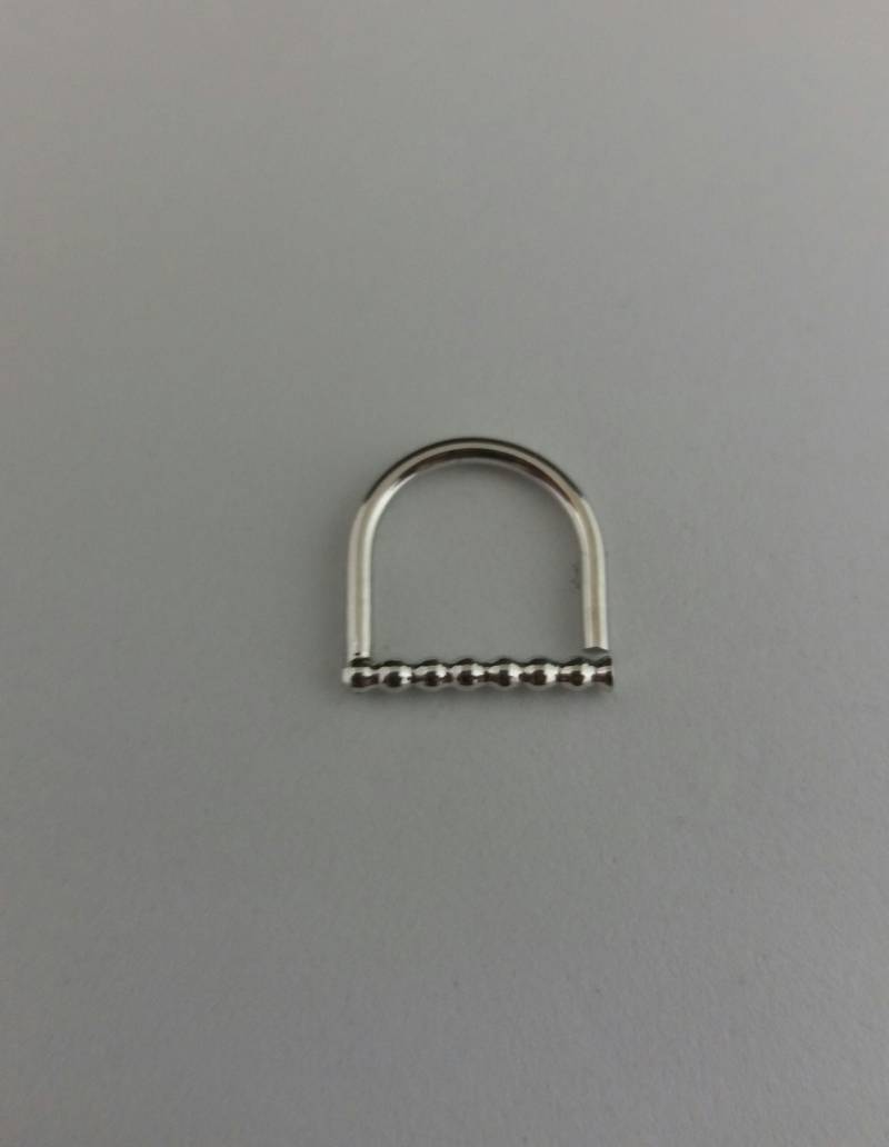 Nase Hoop D Form Kugeln Sterling Silber Septum Piercing Schmuck Conch von MagicHammer