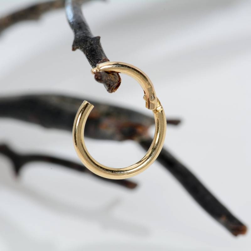 Schlichte Gold Hoop Ohrring von MagicHammer