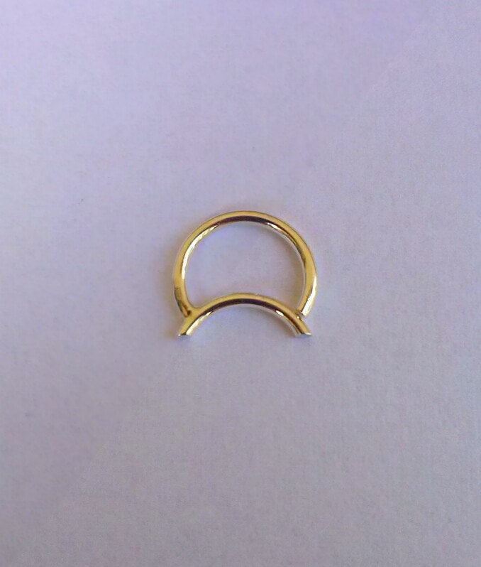 Septum Nase Ring Sterling Silber Hoop Custom von MagicHammer