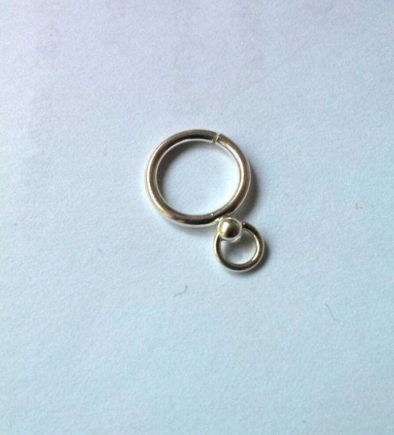 Septum Ring Sterling Silber Nase Hoop Piercing Schmuck von MagicHammer