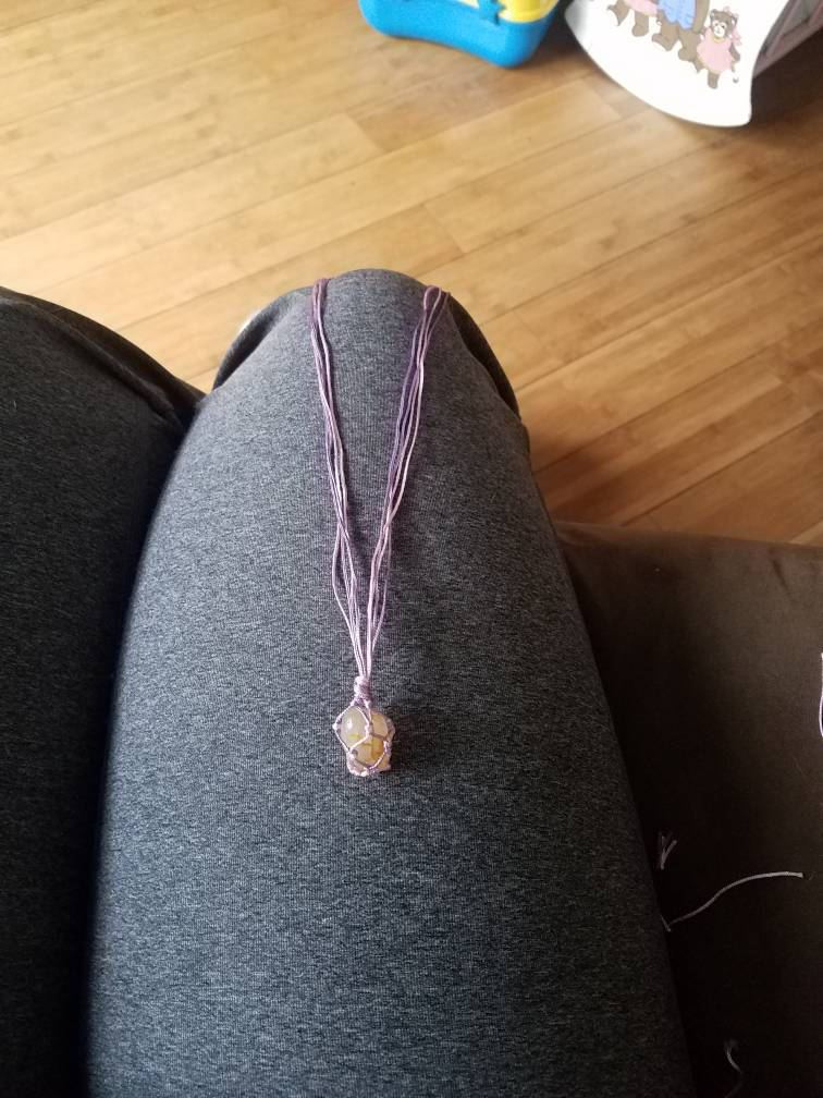 Gelber Rissquarz Halskette von MagicHuntress