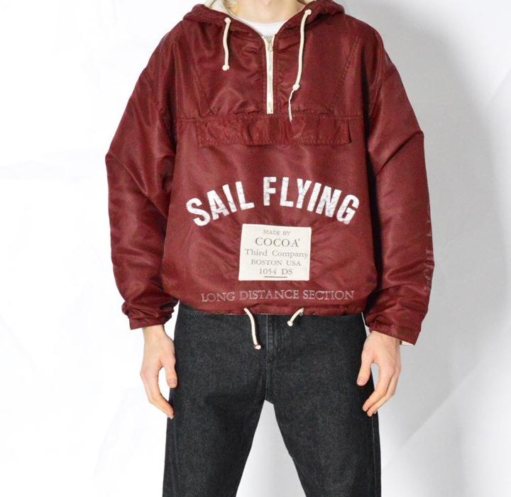 Vintage 60Er Jahre Burgundy Red Shell Usa Fly Cocoa Kurze Herrenjacke Mit Kapuze Größe M von MagicKale