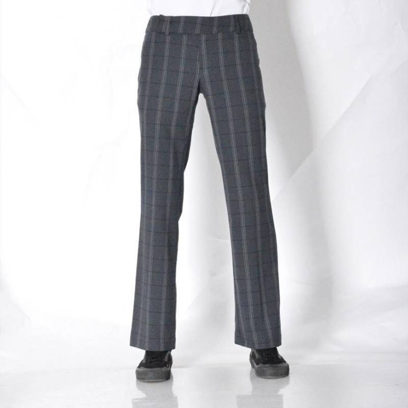 Y2K Grau Karierte Damen Hose Minimalist Formelle Taille Größe 28 in S von MagicKale