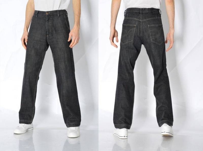 Y2K Graue Grunge Jeans Herren Minimalist Denim Hose Taille Größe 32 in 82 cm S von MagicKale