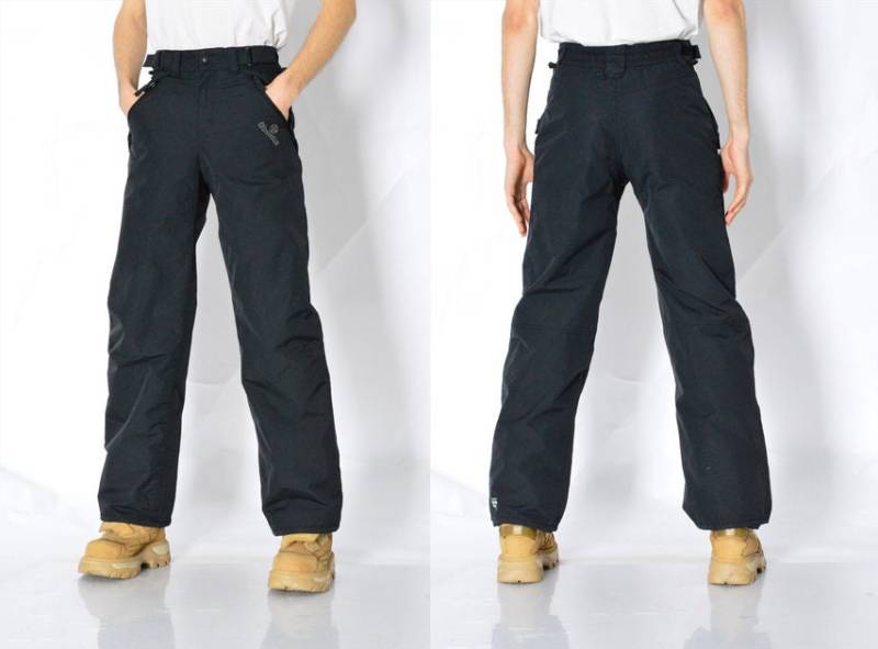Y2K Unisex Black Shell Winter Ski Snowboard Hose Taille Größe 26 in 66 cm Xxs von MagicKale