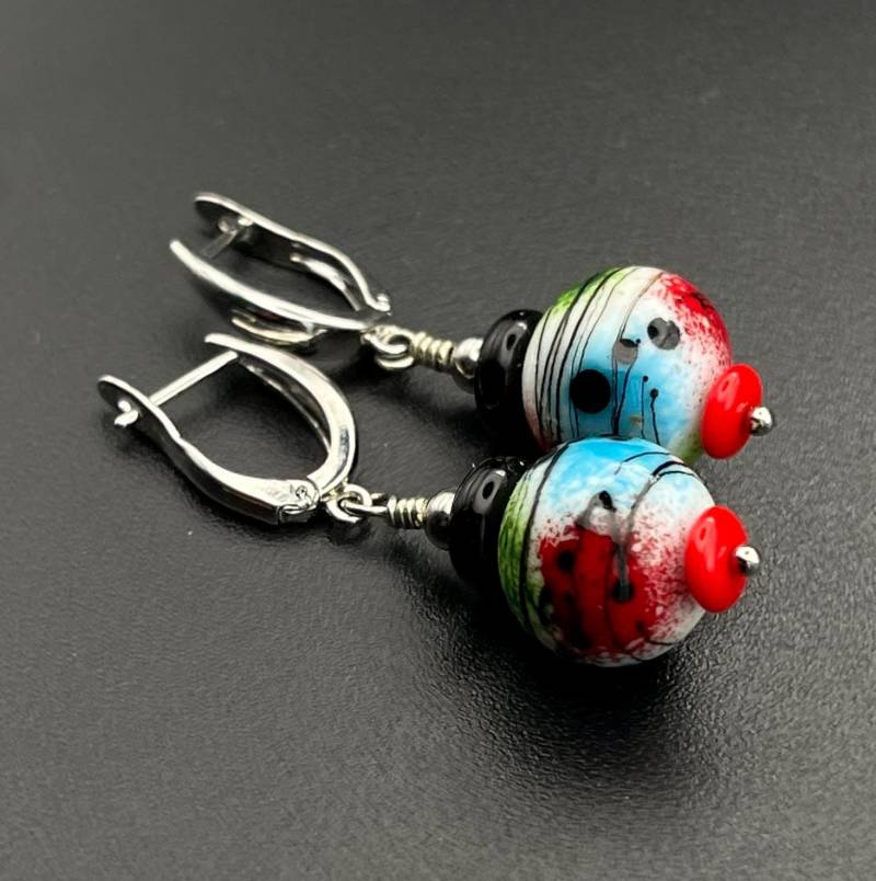 Handgemachte Lampwork Glas Ohrringe Abstrakter Handwerker Schmuck Handgemachte Lampwork Glas Ohrringe Abstrakter Handwerker Schmuck von MagicLampworkjewelry