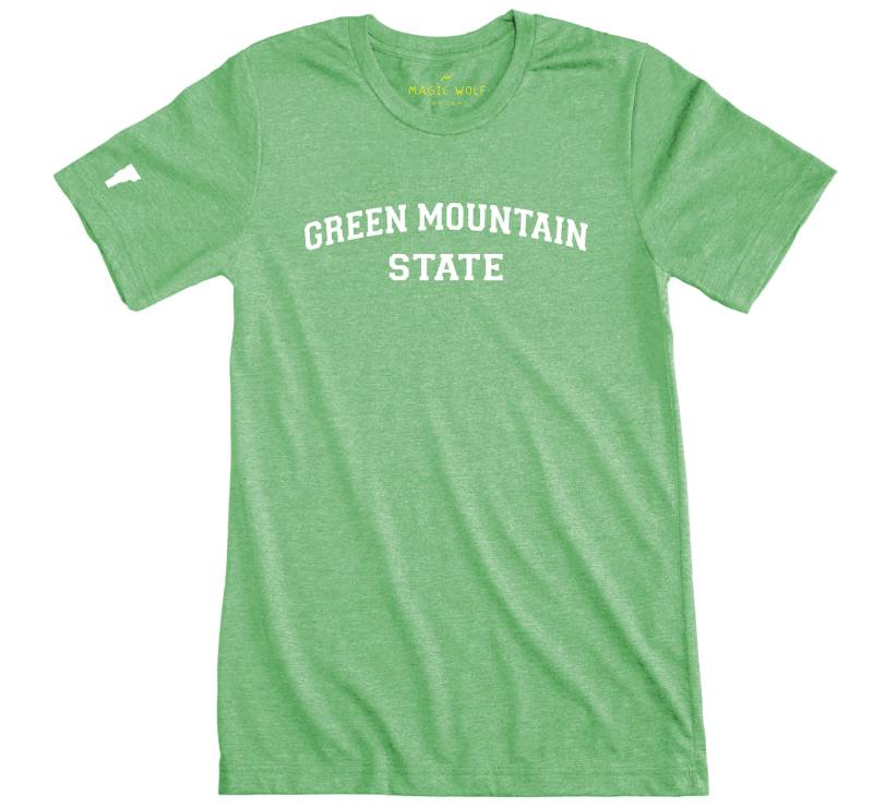 Vermont Shirt Grüne Bergstaat Triblend T-Shirt Vermont Shirt Grüne Bergstaat Triblend T-Shirt von MagicWolfCo