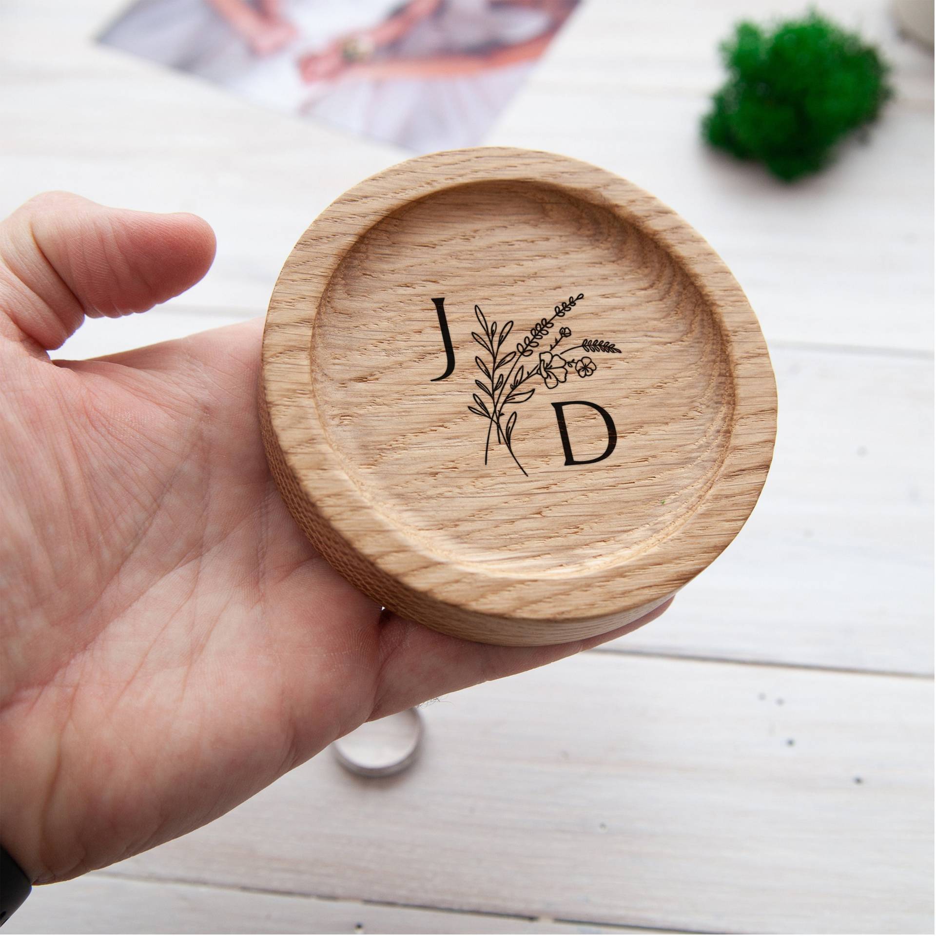 Verlobungsring Schale, Ehering Schale Aus Holz, Kissen Für Die Trauung, 5. Jahrestag, Weihnachten Frau Geschenk Paare von MagicWoodGift