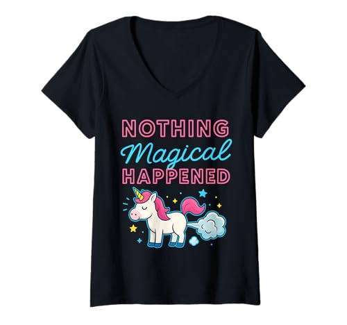 Damen Public Tooter Lustiges unangemessenes peinliches Furz-Einhorn T-Shirt mit V-Ausschnitt Damen Public Tooter Lustiges unangemessenes peinliches Furz-Einhorn T-Shirt mit V-Ausschnitt von Magical Public Tooting Funny Unicorn