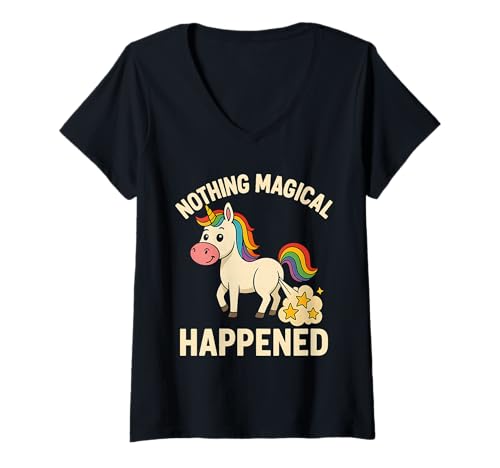Damen Public Tooter Lustiges unangemessenes peinliches Furz-Einhorn T-Shirt mit V-Ausschnitt Damen Public Tooter Lustiges unangemessenes peinliches Furz-Einhorn T-Shirt mit V-Ausschnitt von Magical Public Tooting Funny Unicorn